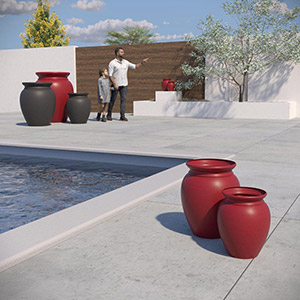 jarre xxl anthracite plantes extérieur