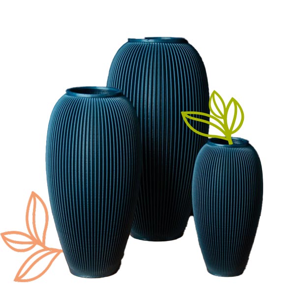 Pot de fleurs alinéa impression 3D Iriso