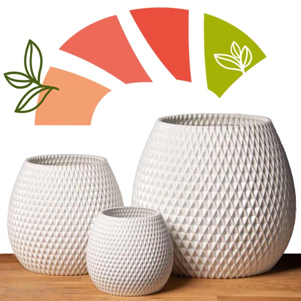 cache pots design Ananas recyclé Iriso