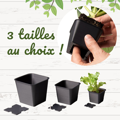 Godets à semis réutilisables