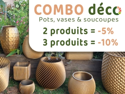 Votre combo déco : jusqu'à -10 % sur les pots, vases et soucoupes Iriso